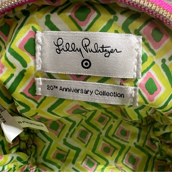 Lilly Pulitzer Target 20th Anniversary Floral Round Cosmetic Bag Clutch Purse - Picture 4 of 4